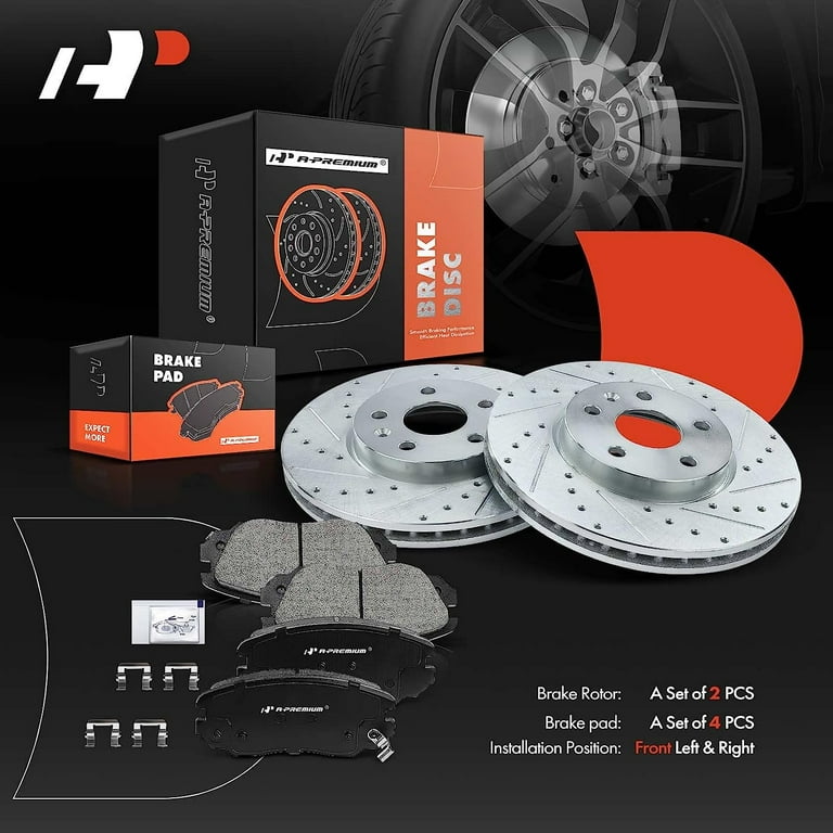 Front Brake Rotors & Ceramic Pads Kit For 2010-2015 Chevy Camaro - 12.64'' Rotors, 5-Lug, Vented, 10 Year Warranty