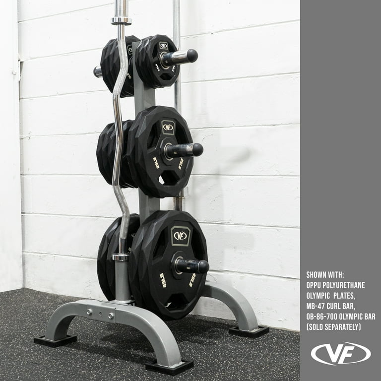 Valor Fitness Olympic Plate Barbell Storage Rack Organizing Weight Plate Tree Stand Walmart