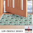 thumbnail image 3 of Green - Based Black and White Geometric Feather Pattern Door Rugs,Washable Non Slip Door Mats Indoor,Decorative Door Mats,Entry Mat Indoor for Entrance,Bedroom,Kitchen,Bathroom,17"x30", 3 of 6