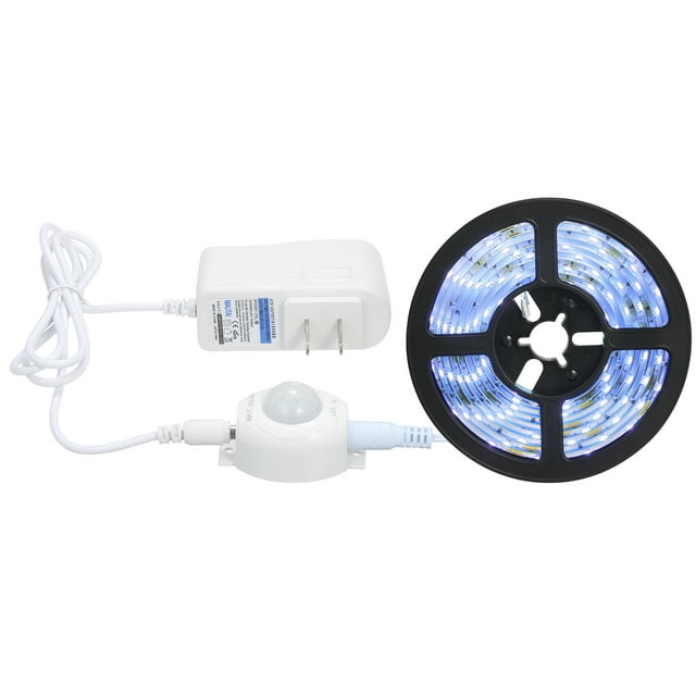 Tira de luces LED 9.84ft 6500K Luz de cinta blanca fría con sensor de movimiento Luz de cinta a prueba de agua