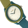 thumbnail image 3 of Crayo CR3903 Pleasant Unisex Wrist Watch, Teal Hands with Olive Leatherette Band, 3 of 3
