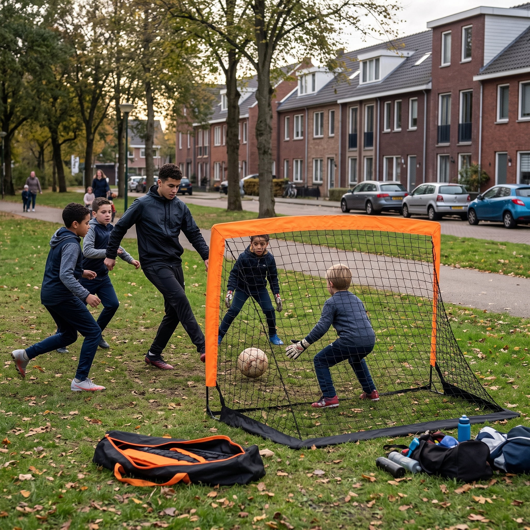 2 Pack Pop Up Soccer Goals, Portable Soccer Nets for Kids Youth Adults, Outdoor Soccer Goal Set for Backyard Games & Soccer Training