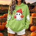 thumbnail image 2 of Sweatshirts for Women Halloween Printed Long Sleeve Hooded Sweatshirt, 2 of 6