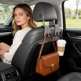 thumbnail image 4 of Back Seat Hanger Organizer for Rear Headrest Sturdy Universal Vehicle Storage Hook Decoration, 4 of 5