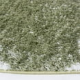 thumbnail image 3 of SAFAVIEH Tahoe Gerald Quatrefoil Shag Area Rug, 6'7" x 6'7" Round, Sage/White, 3 of 8