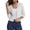 White, variant on CIENVNSTG Women's Cardigan Sweater 3/4 Sleeve Open Front Cropped Sweater Lightweight Elegant Shrugs for Dress Black L