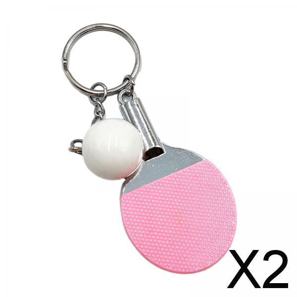 Llavero de Tenis de Mesa Hugo 2 Piezas de Metal Exquisito Temas Deportivos