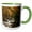 Green/White, variant on 3drose, Usa, Tennesse. Fall Foliage Along a Stream in the Smoky Mountains., 11oz Mug