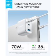 Anker Nano Charger, Ultra-Fast 70W Output 3-Port USB C Charger Block, Fast Charging, Compact and Stylish,