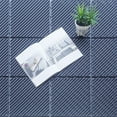 thumbnail image 4 of DUOSONG Patio Interlocking Deck Tiles, 12"X12" Square Composite Decking Tiles, Four Slat Plastic Outdoor Flooring Tile All Weather For Balcony Porch Backyard, (Dark Gray, Pack Of 9) Dark Gray Plastic, 4 of 5