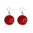 thumbnail image 1 of Canada Flavor Happy Canada Day Ear Dangle Silver Drop Earring Jewelry Woman, 1 of 3