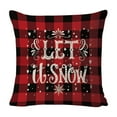 thumbnail image 2 of Fwttom Red Christmas Pillow Covers 18 x 18 Inches, Christmas Throw Pillow Covers with Snowflake Pattern, Decorative Christmas Pillow Cases for Winter Holiday & Home Decor, 2 of 6