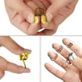 thumbnail image 3 of 8pcs Open Design Adjustable Stainless Steel Fingerpicks Acoustic Guitar Banjo Finge Picks Stringed Musical Instrument Accessory, 3 of 8