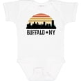 thumbnail image 3 of Inktastic Buffalo New York Skyline Retro Boys or Girls Baby Bodysuit, 3 of 5