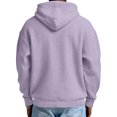 thumbnail image 5 of Men's Hoodies Pullover Waffle Knit Button Hooded Sweatshirts Drawstring Loose Fit Athletic Workout Plain Shirts, 5 of 5