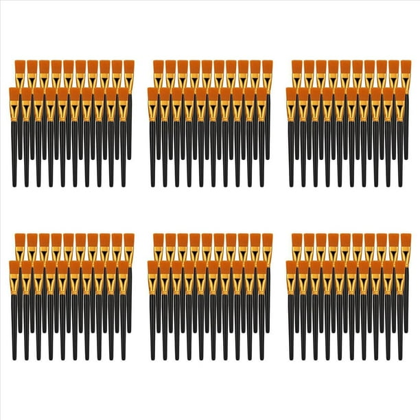 Juego de Pinceles Planos de 120 Piezas, Pinceles de Acuarela de 1 Pulgada de , Pinceles para Pintura Al ÓLeo, Pinceles Profesionales de Pintura Grandes
