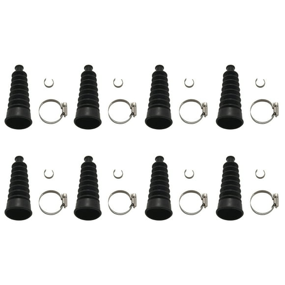 8X Shift Cable Bellows Kit for Mercruiser Alpha , , R, Mr, 1 Replaces 74639A2,8 x Cable Bellow w Clamps 16 x accessories,Black