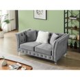 thumbnail image 3 of Two-seat + Three-seat Modular Sofa Set, Sofa and Loveseat Sets, Morden Style Couch Furniture, Upholstered 3 Seat Sofa Couch and Loveseat for Home or Office, Gray, 3 of 3
