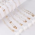 thumbnail image 6 of Pearl Retro Pearl Gold Chain Halter Glasses Chain Mask Chain Mask Extender Chain Halter Glasses Chain Anti Drop Lanyard 2, 6 of 8