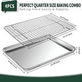 thumbnail image 2 of ACDANC 2026 New Quarter Sheet Pan with Cooling Rack Set [2 Baking Sheets + 2 Baking Racks],Stainless Steel Cookie Sheets for Baking and Wire Rack-Rust&Warp Resistant&Nonstick,Size 12 X 9.8 X 1 Inch, 2 of 7