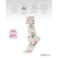 thumbnail image 6 of MeMoi Feathered Frenzy Flamingo Bamboo Blend Crew Novelty Socks - Womens - Female, 9-11, Ivory, 6 of 7