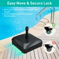 thumbnail image 2 of BPS Heavy Duty Fillable Patio Umbrella Base with 4 Wheels, 2 Locks and Adjustable Knob - Black, 2 of 10