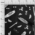 thumbnail image 2 of oneOone Polyester Spandex Black Fabric Beach Sewing Craft Projects Fabric Prints By Yard 56 Inch Wide, 2 of 4