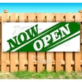 thumbnail image 1 of Now Open Slant 13 oz Vinyl Banner With Metal Grommets, 1 of 4