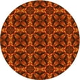 thumbnail image 1 of Ahgly Company Indoor Round Patterned Mahogany Brown Area Rugs, 6' Round, 1 of 6