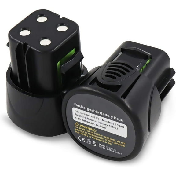 2 Pack 3000mAh 4.8-Volt Battery Compatible with Dremel 755-01 Dremel 7300 Battery (Not Fit for Dremel 7500, 7400, 750, 755)
