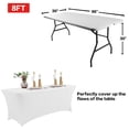 thumbnail image 3 of Mantel IVAPUPU para mesa rectangular ajustable de 8 pies, color blanco, 3 of 6