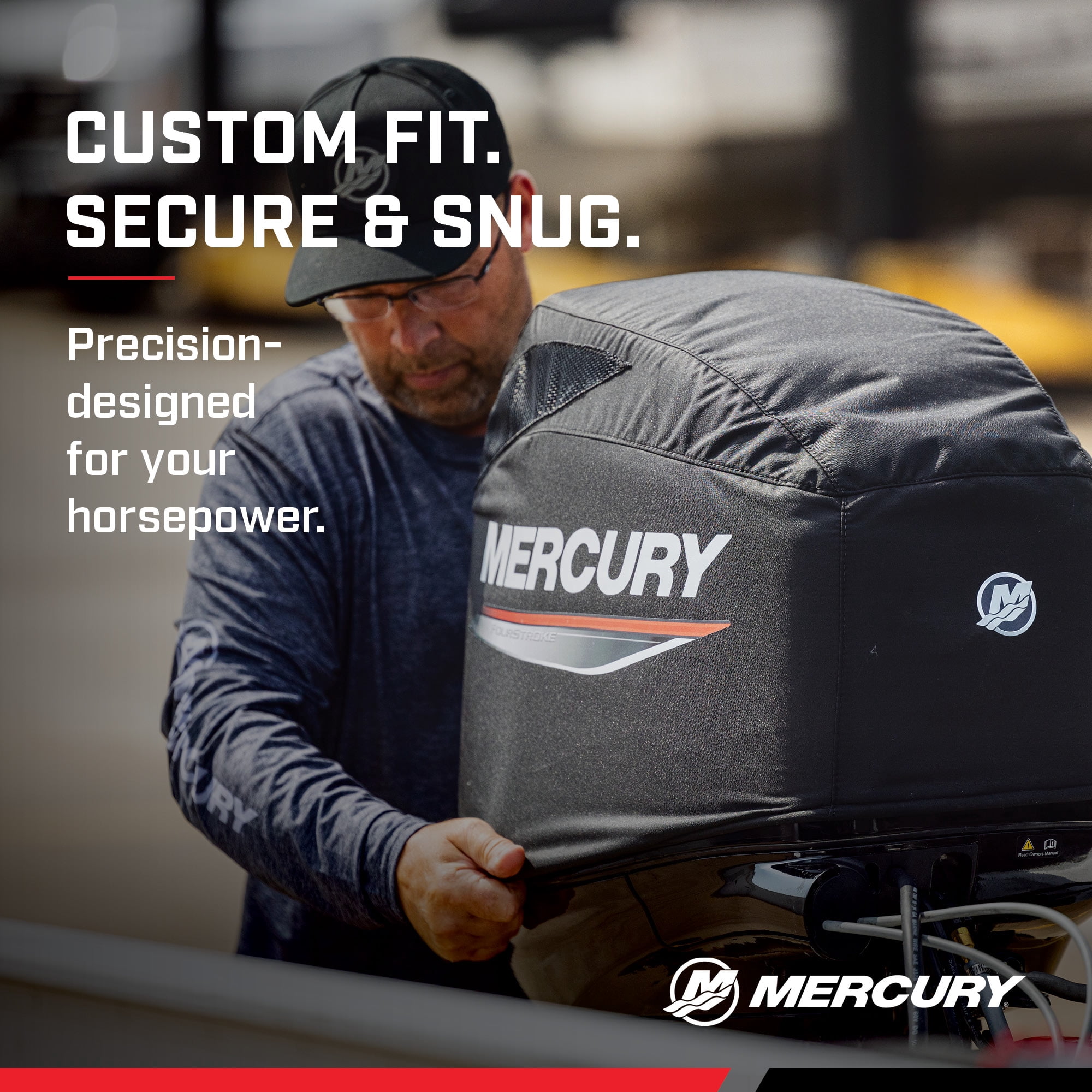 Mercury 8M0228532 3.4L V6 175hp Pro XS Outboard Vented Splash Cover
