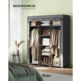 thumbnail image 2 of SONGMICS Portable Clothes Closet, Non-Woven Fabric Wardrobe, Storage Organizer, Gray, 2 of 6