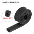 thumbnail image 3 of Fiberglass Heat Wire Shield Sleeve Heat High Temp Shield Adjustable 3.2ft 15mm 3/5" Black for Car Wire Loom Protection, 3 of 6