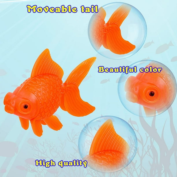 Damaie 20 Pieces Artificial Aquarium Fishes Plastic Fish Realistic Artificial Moving Floating Colorful Goldfish Fake Fish Decoration Ornament For Aqua