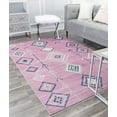 thumbnail image 2 of Soleil BR15C Native Pink Tribal Moroccan pink Area Rug, 2'x4', 2 of 9