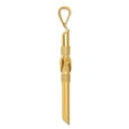 thumbnail image 2 of 14k Yellow Gold Polished w/Center Wrap Tube Cross Pendant Charm, 2 of 4