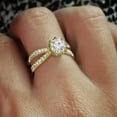 thumbnail image 3 of K-KED Gorgeous 925 Silver Filled Cubic Zircon Ring Women Delicate Jewelry Wedding Gift Sz 6-10-10-Gold, 3 of 6