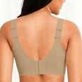 thumbnail image 5 of PoseFree Women Jelly Bra Wireless Supportive Full Coverage Bra | Comfortable,No Underwire,Support&Lift,Push Up,Everyday,Breathable,Soft,Seamless Khaki L, 5 of 5
