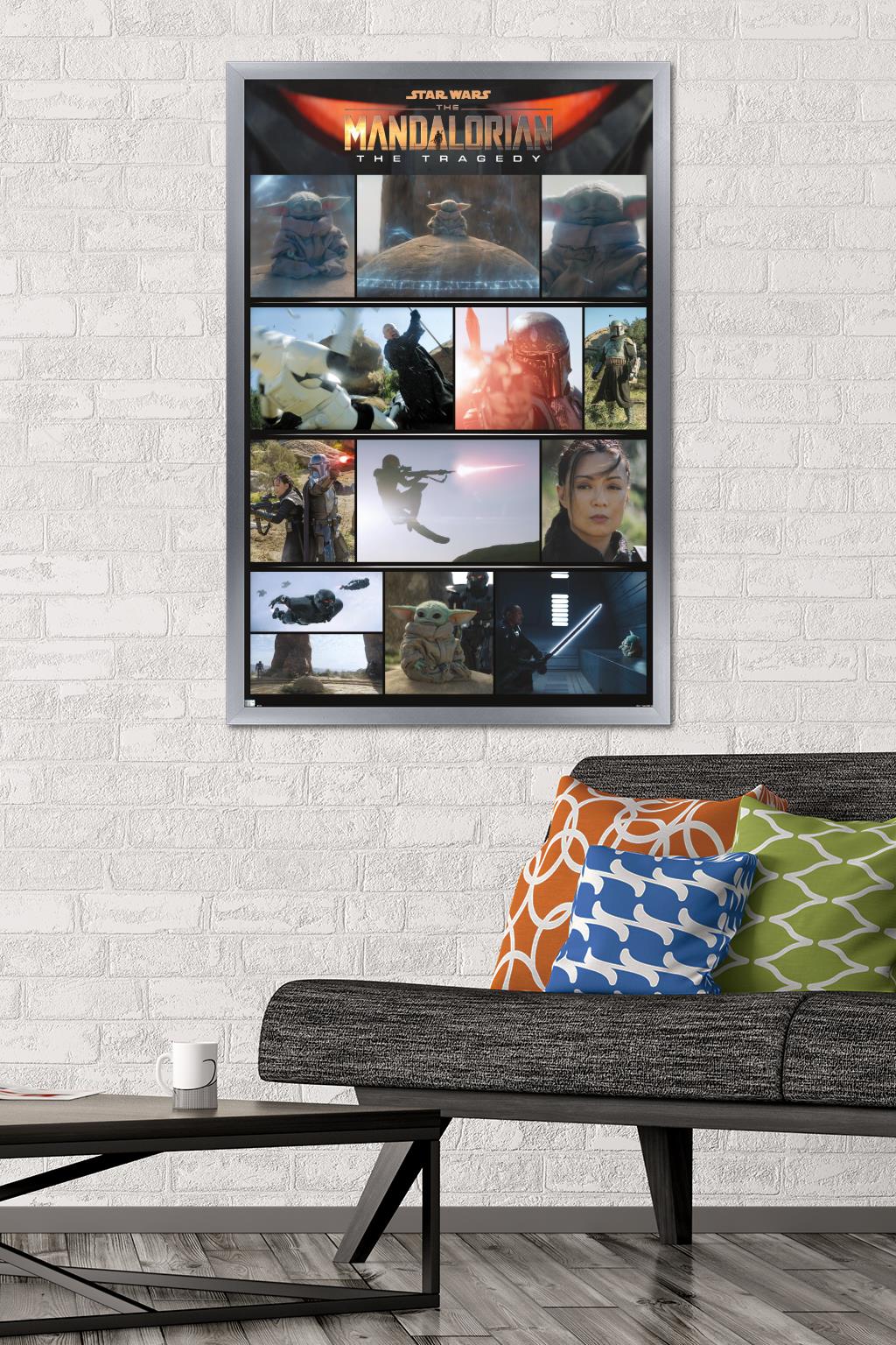Star Wars: The Mandalorian Season 2 - Chapter 14 Grid Wall Poster, 22.375" x 34", Framed