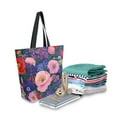 thumbnail image 2 of FORMRS Womens Canvas Tote Bag with Zipper Inner Pocket Shoulder Handbag, Beautiful Floral Pattern, 2 of 7