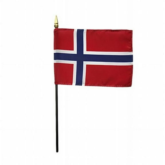 Annin Flagmakers 210104 4 x 6 in. Eb Norway Mounted - 12 Pack