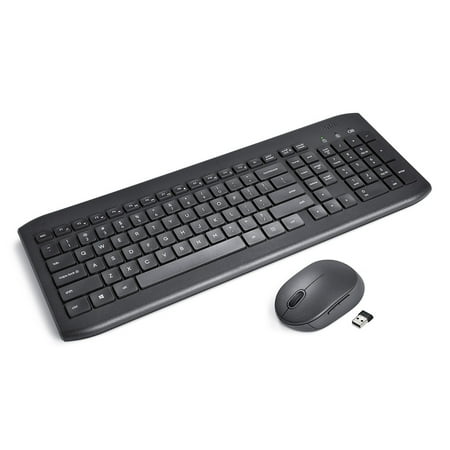 onn. Wireless Keyboard and Mouse Combo  Fullsize Keyboard and 5-Button mouse