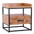thumbnail image 2 of Gymax 2-Tiers Table de Chevet en Métal Table de Chevet Table de Rangement Chambre W/1 Tiroir, 2 of 10