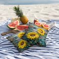 thumbnail image 5 of Outdoor Pillow Cover Sunflower Watercolor Set of 2 Waterproof Throw Pillowcases Rustic Floral Wood Grain Decorative Patio Furniture Pillows for Couch Garden Indoor & Outdoor Use, 5 of 9