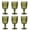 Green, variant on KINGSTONE Drinkware Set,6-Piece Vintage Embossed Stemmed Glass Goblets,9.47oz