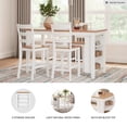 thumbnail image 2 of Signature Design by Ashley Gesthaven Counter Height Dining Table with Butcher Block Top, White, 2 of 9