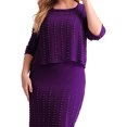 thumbnail image 3 of FASHIONWT Women Plus Size Evening Party Cocktail Dress Elegant Midi Formal Dress, 3 of 4