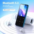 thumbnail image 3 of Reproductor MP3 AGPTEK M3 64GB Bluetooth 2.4" Pantalla azul, 3 of 9