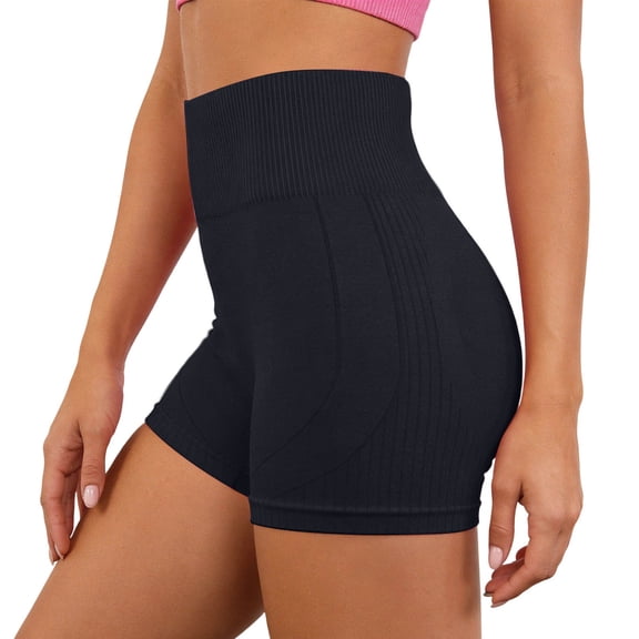 Avolia Women's Seamless High Waisted Yoga Shorts Lifting Athletic Exercise Workout Shorts